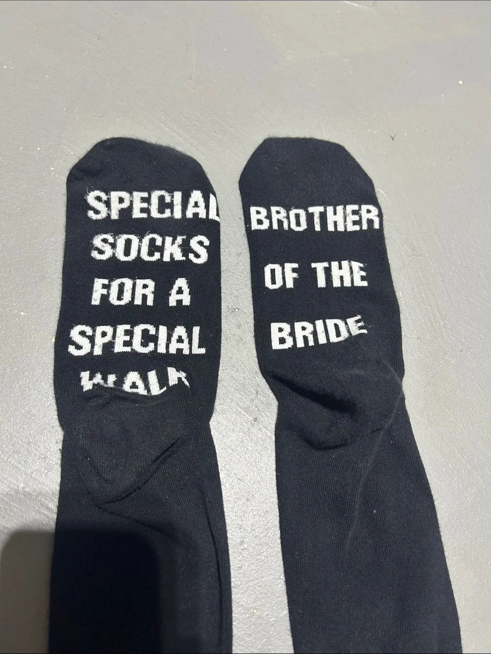 Brother of the Bride Black Wedding Dress Socks